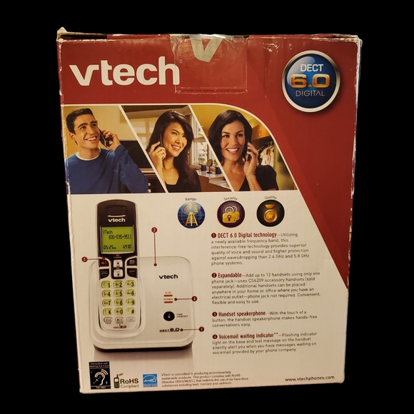 NIB Vtech Expandable 2-Handset Cordless Phone System - Picture 3 of 4